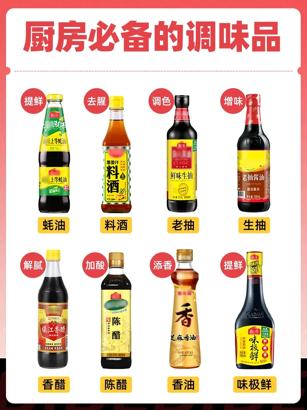 🍜 厨房调味品百科全书！从提鲜到去腥