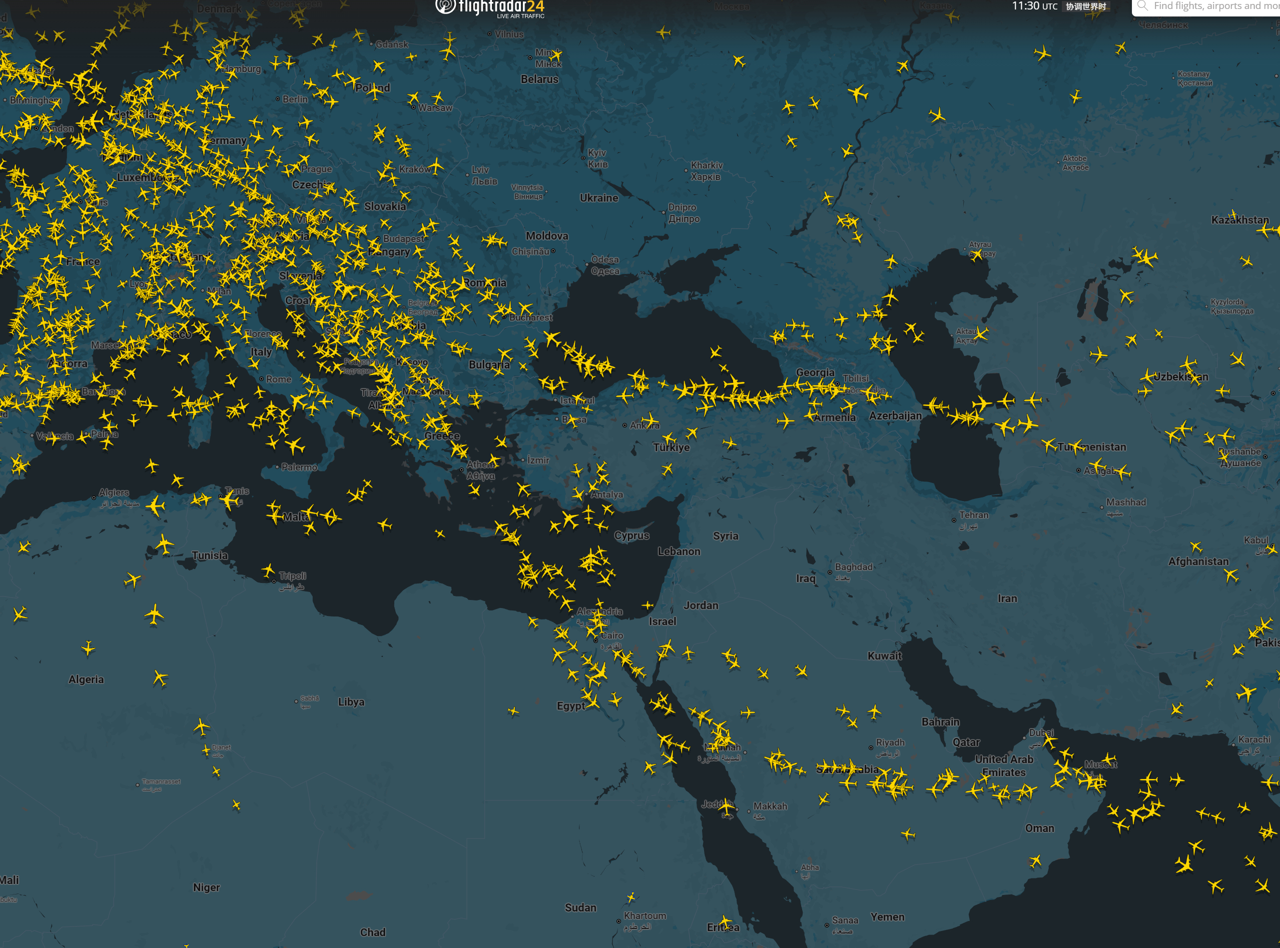 🔻F24国际民航飞行的四大块空白区域。美被迫中止军事行动的可能性上升曝美不满以