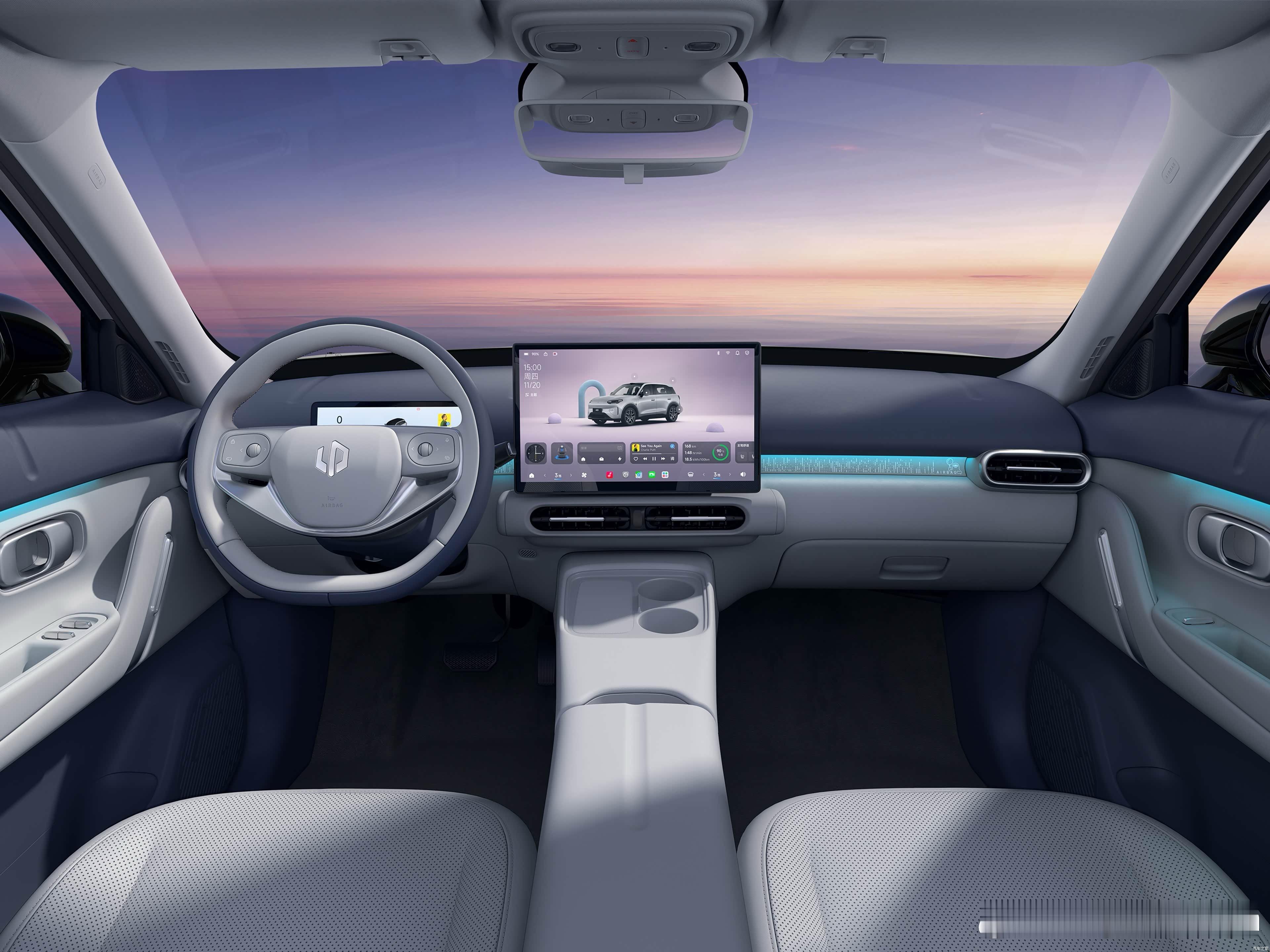 零跑A10内饰发布！这内饰还挺有想法之家的实拍图没太看懂，那个出风口旁边的子弹头