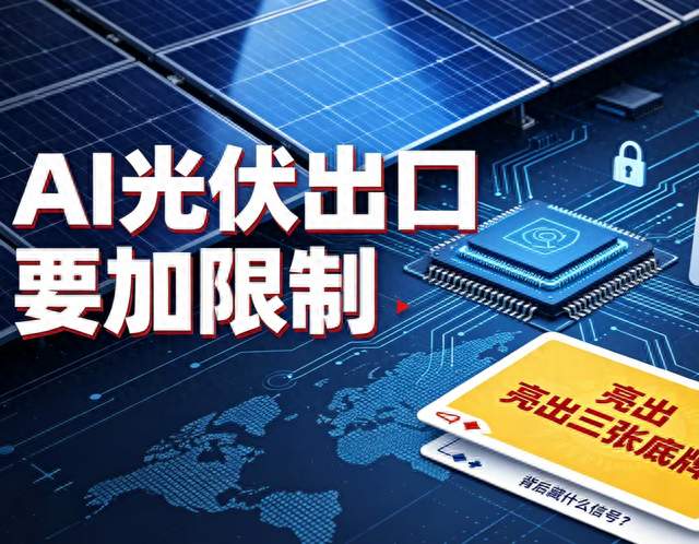 AI光伏出口要加限制！亮出三张底牌，背后藏什么信号？