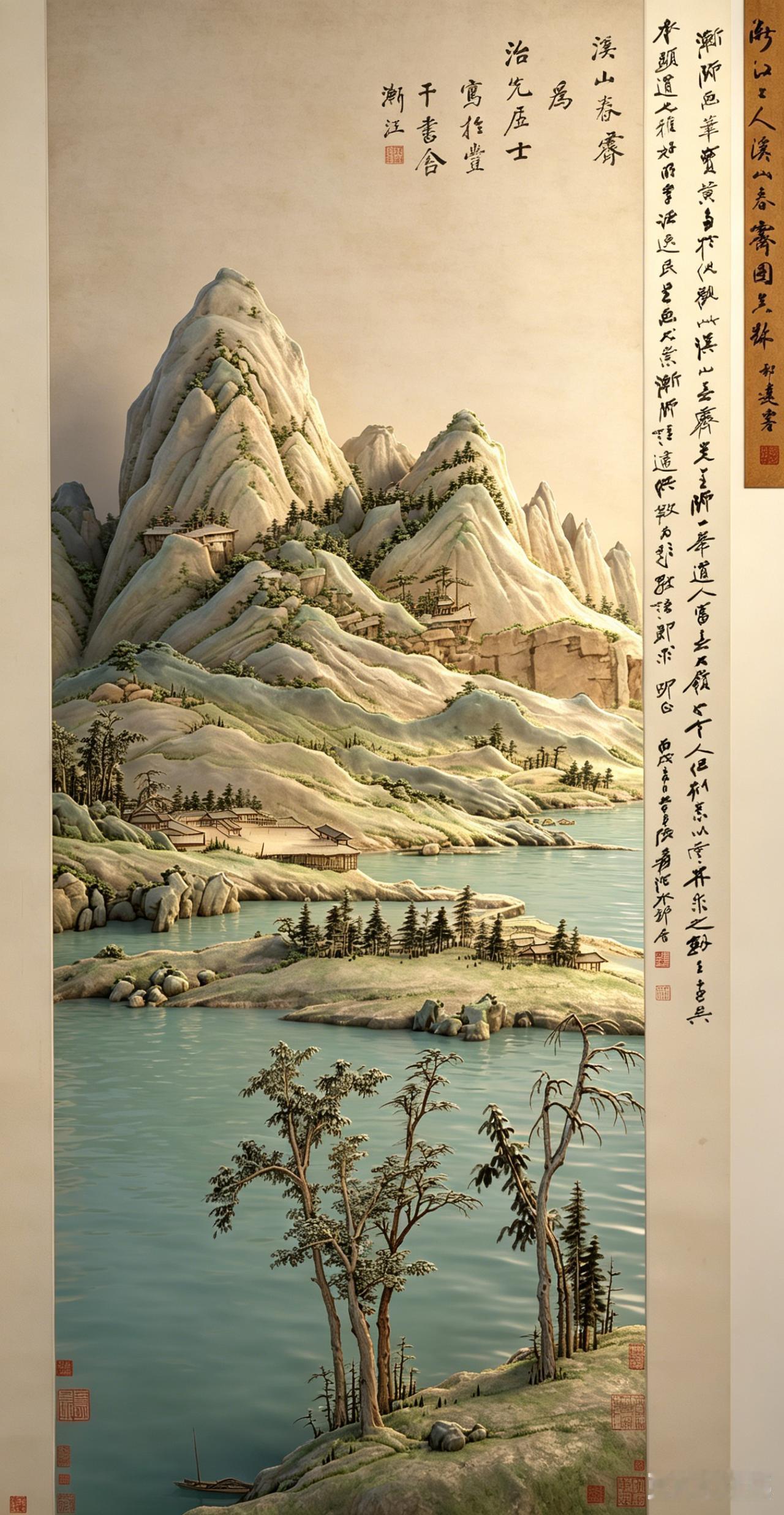 弘仁《溪山春霁》鉴赏