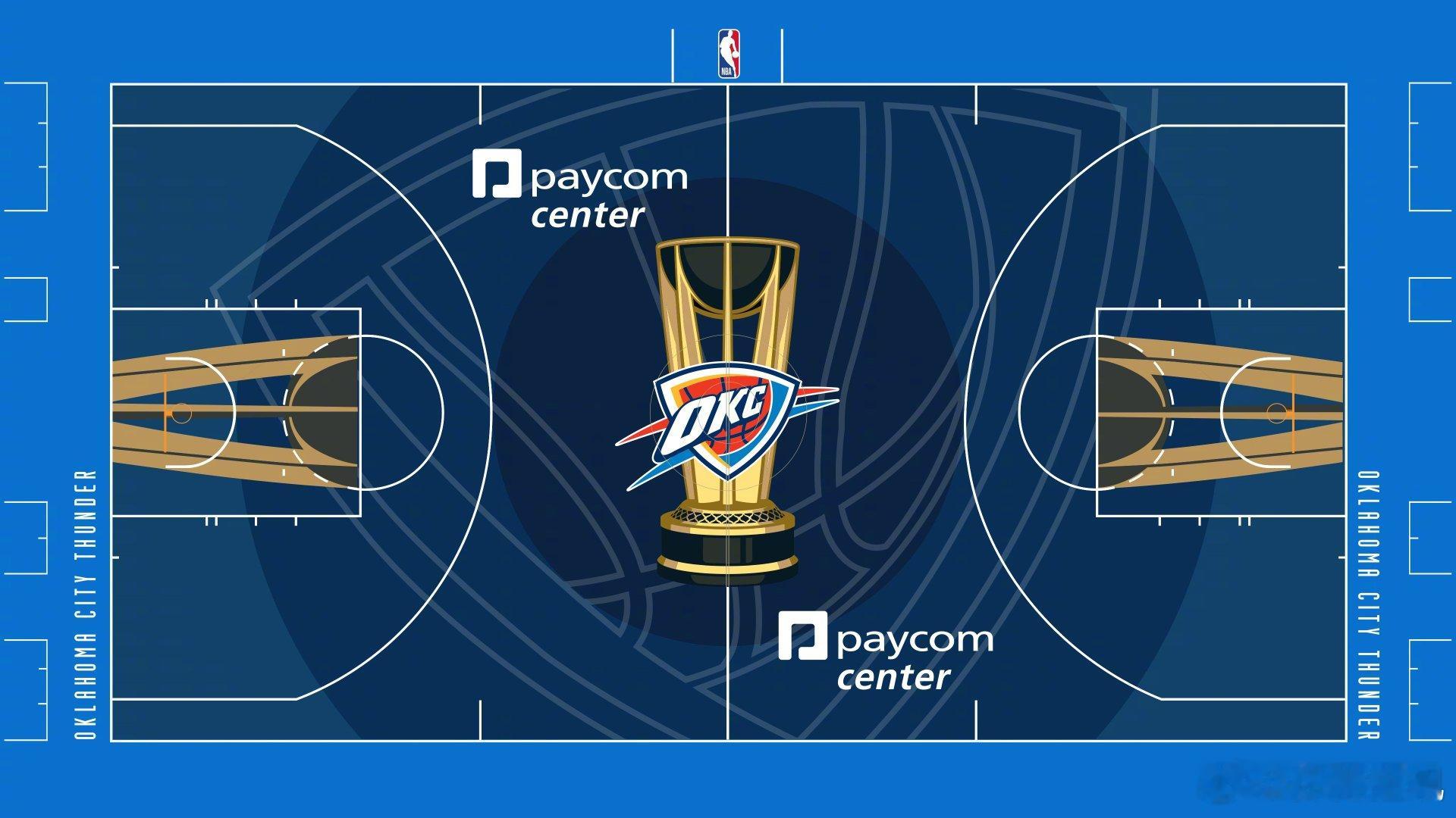 新赛季的NBA杯来了，我们的新地板你打几分？#雷霆[超话]# #ThunderU
