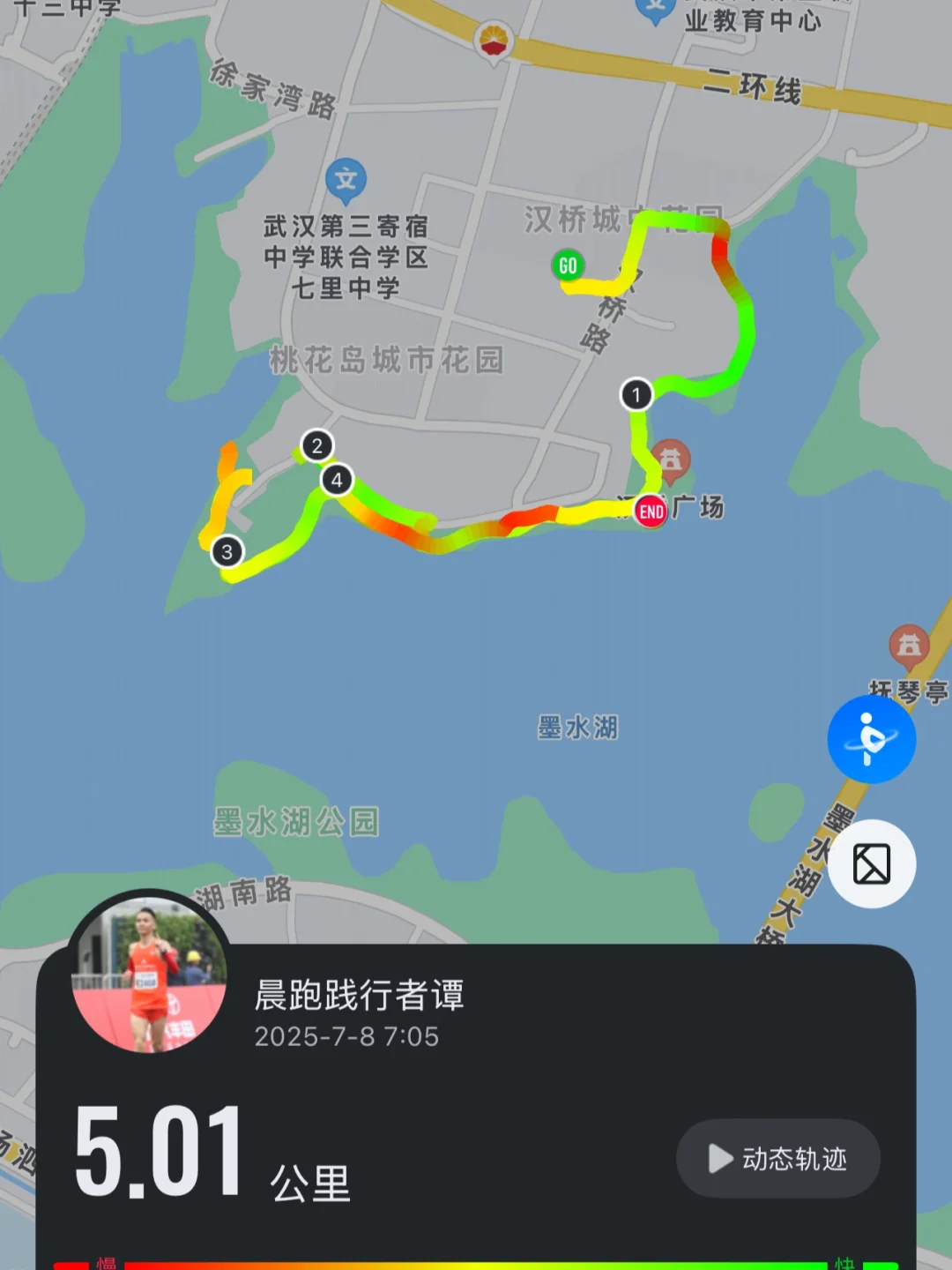 好热，热也要跑，总比过好懒