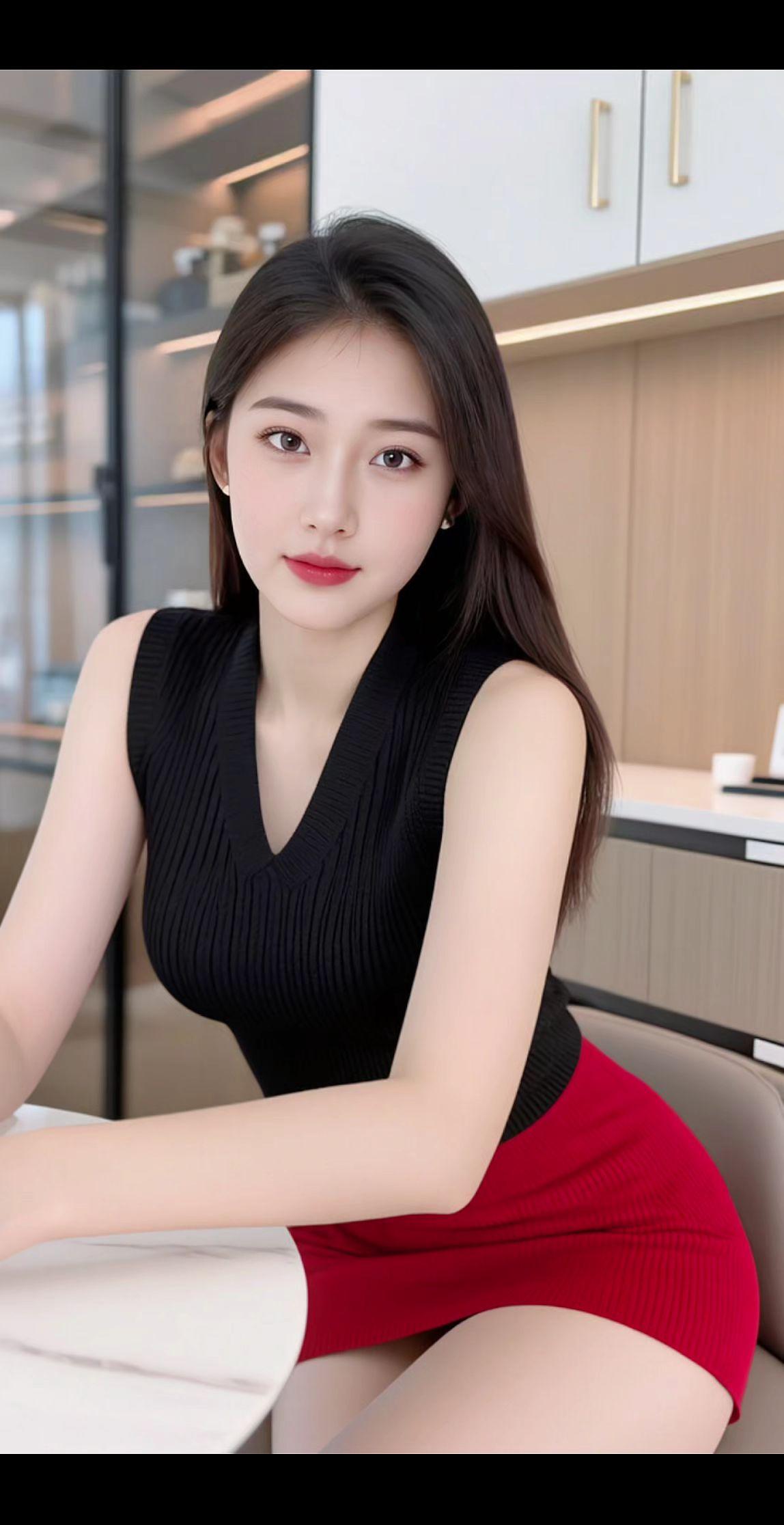 清纯甜美 时尚穿搭 耐看型小姐姐 肤白貌美