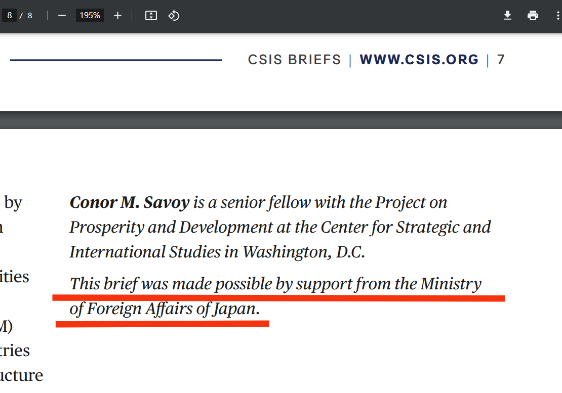 意外发现“日本外务省”。¹晚上看美国权威智库CSIS关于G7如何对抗中国“BRI