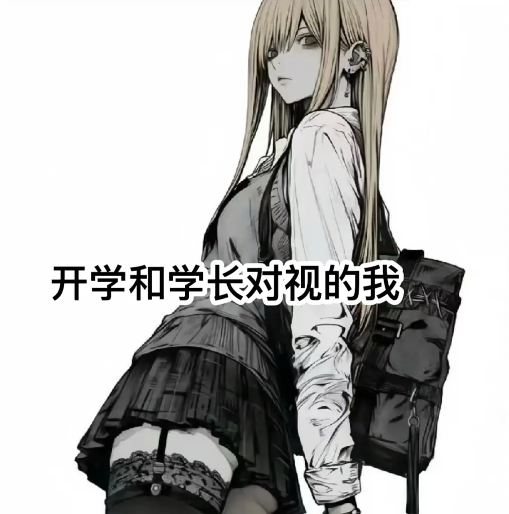 开学和学长对视的我