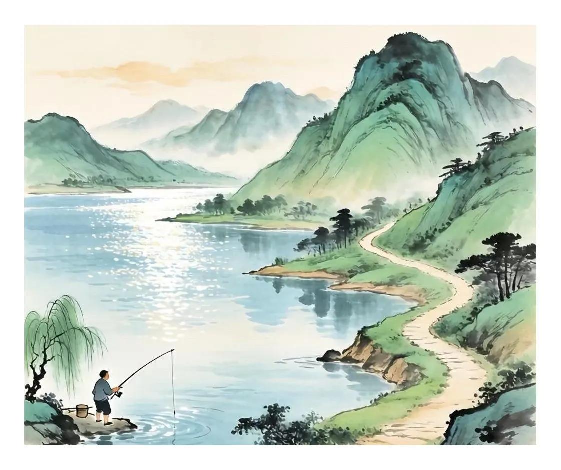 年登五十更何求，垂钓江湖伴白鸥。
踏遍青山人未老，携来绿酒自消愁。
承欢幸有双亲