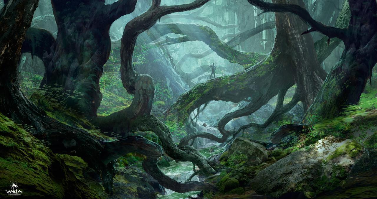 霍比特人的一些场景概念图