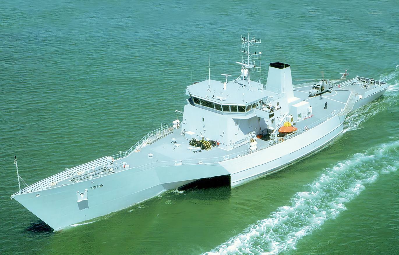 每天认识一件兵器 英国“海神”号三体试验船“海神”（Triton）号三体试验船是