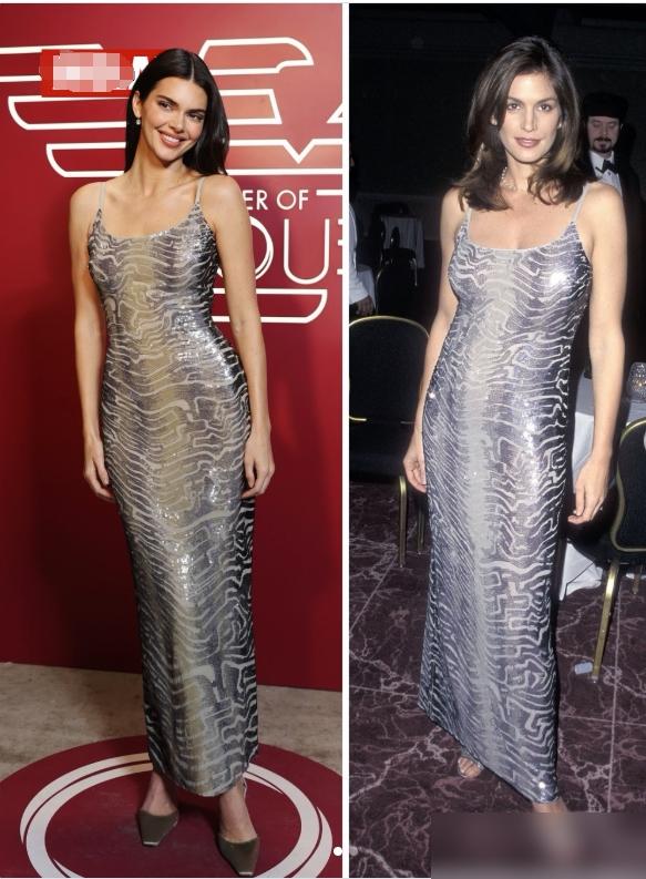 一件藏了27年的银色鳞片裙砸碎了米兰的夜色，两个时代的顶级肉体在这里撞得火星四溅