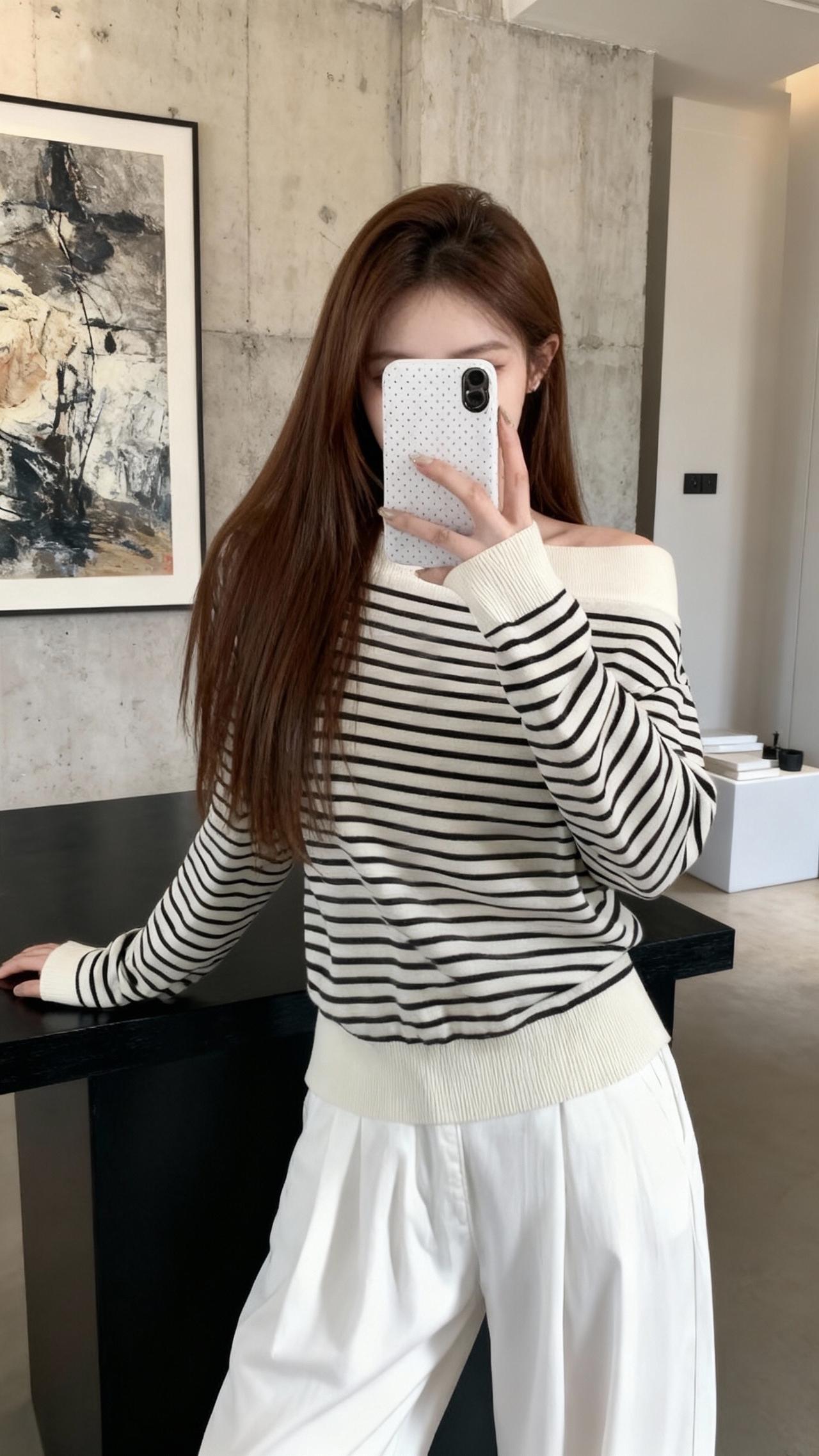 性感露肩上衣 约会小心机穿搭～绝绝子