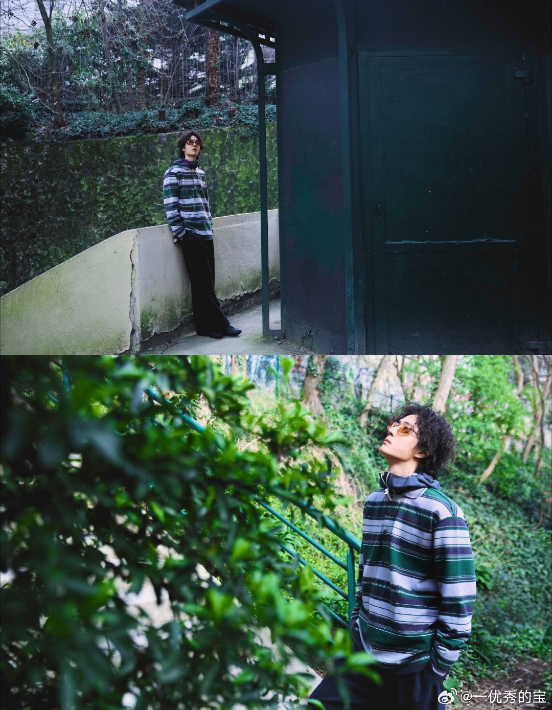 条纹！一天之间王一博的气质一下子就变成LACOSTE了！太惊人了！这就是时尚表现