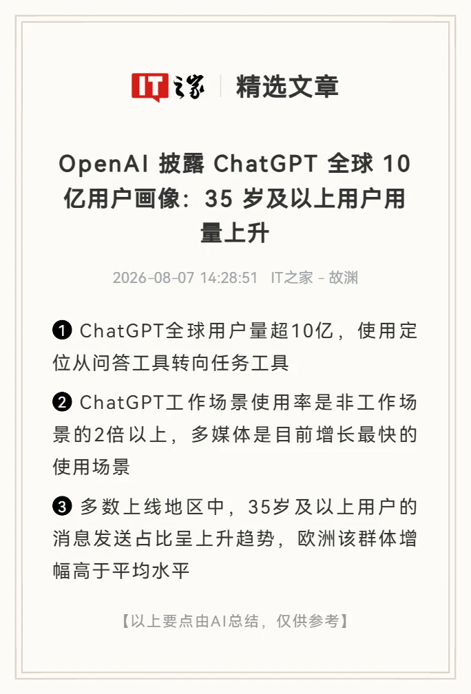 ChatGPT用户画像出炉：中年用户正在"狂飙"