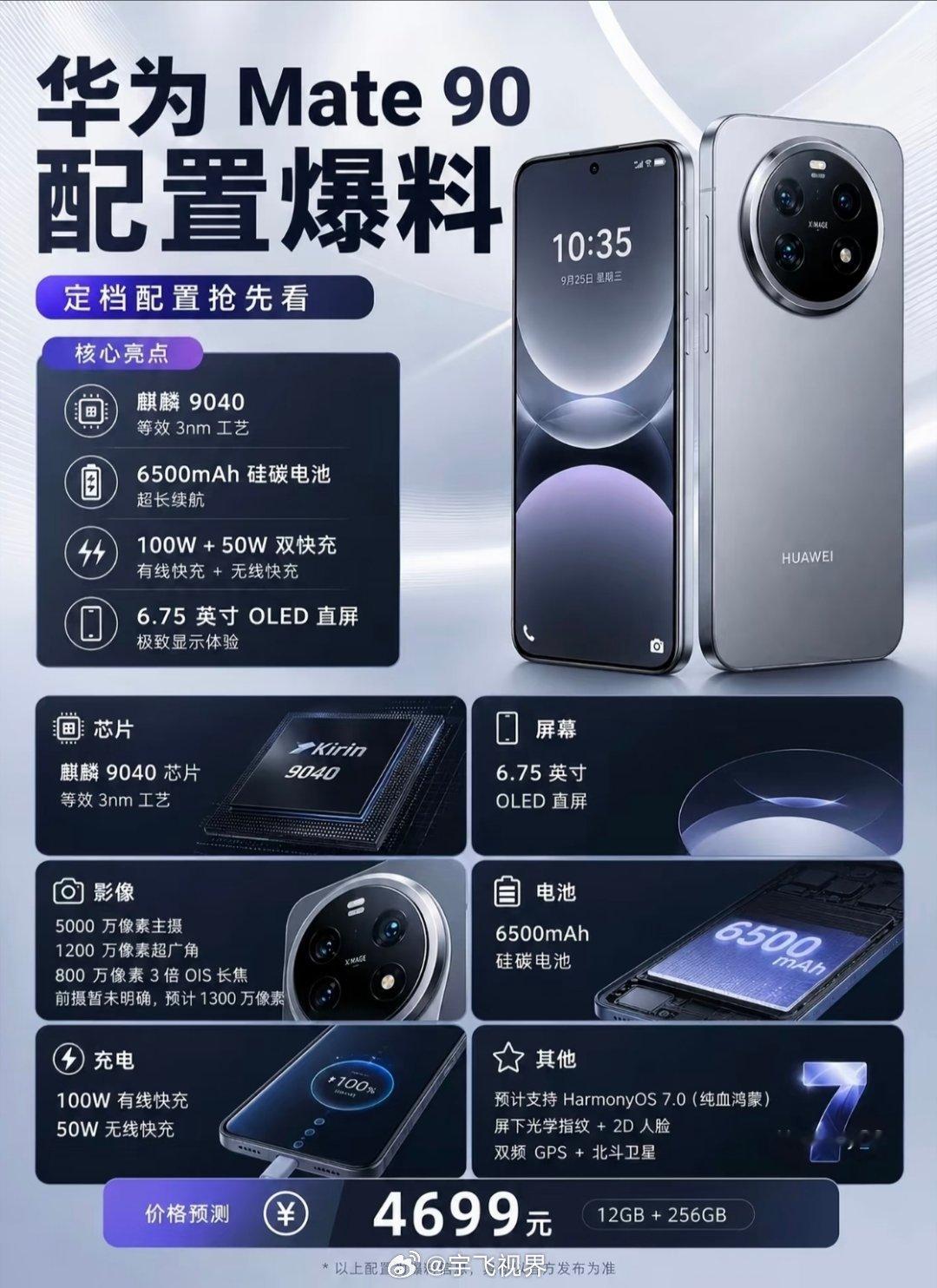 曝华为Mate90正在芯片装测Mate80 是 2025 年 11 月 25 日