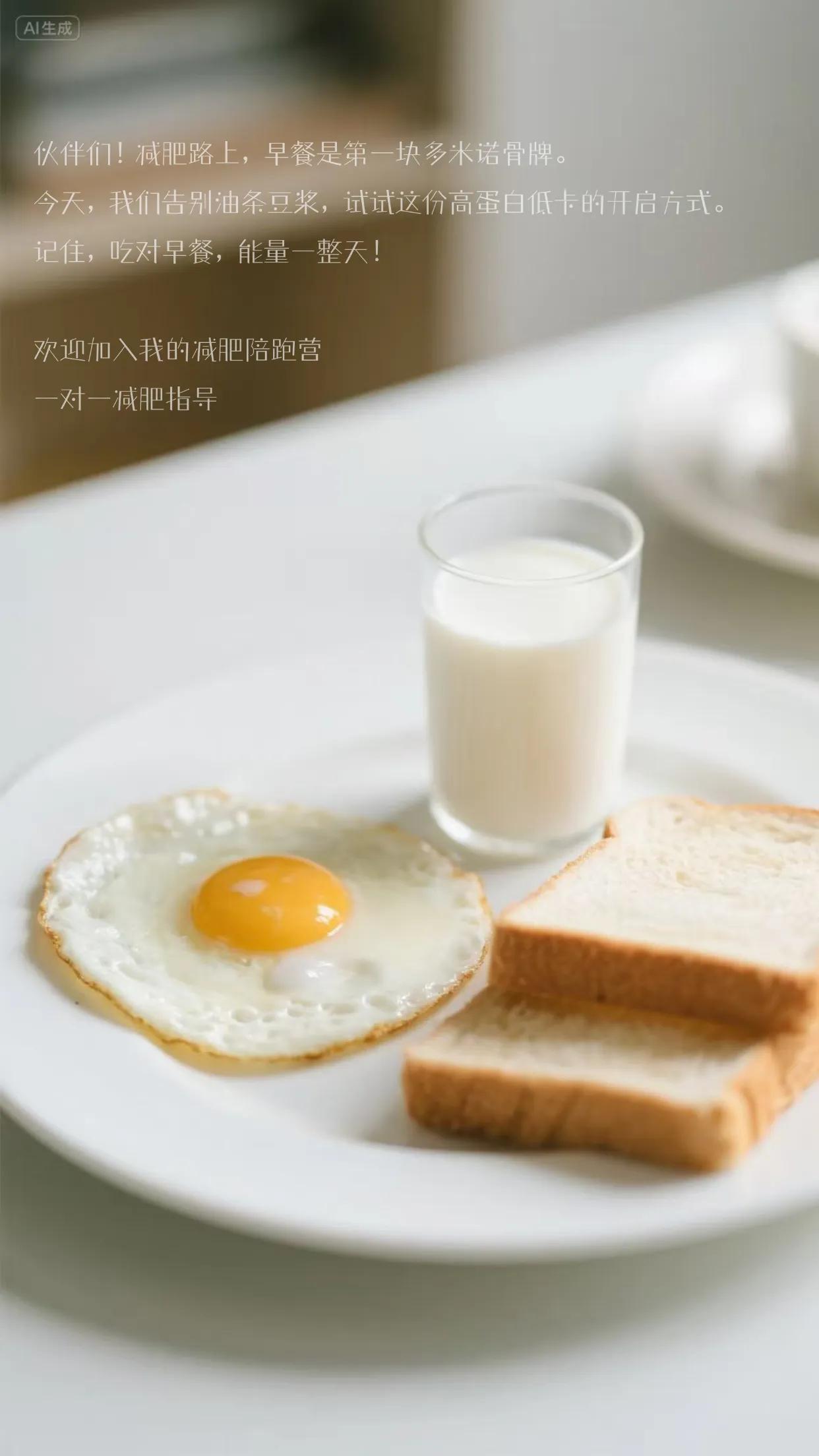 伙伴们！减肥路上，早餐是第一块多米诺骨牌。
今天，我们告别油条豆浆，试试这份高蛋