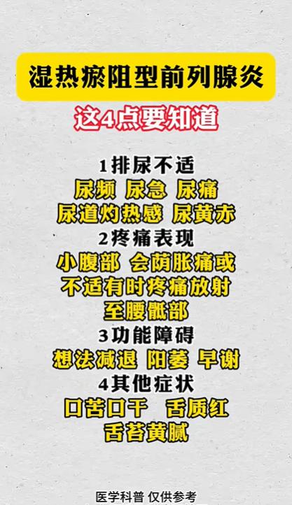 湿热瘀阻型前列腺炎，这4点要知道！