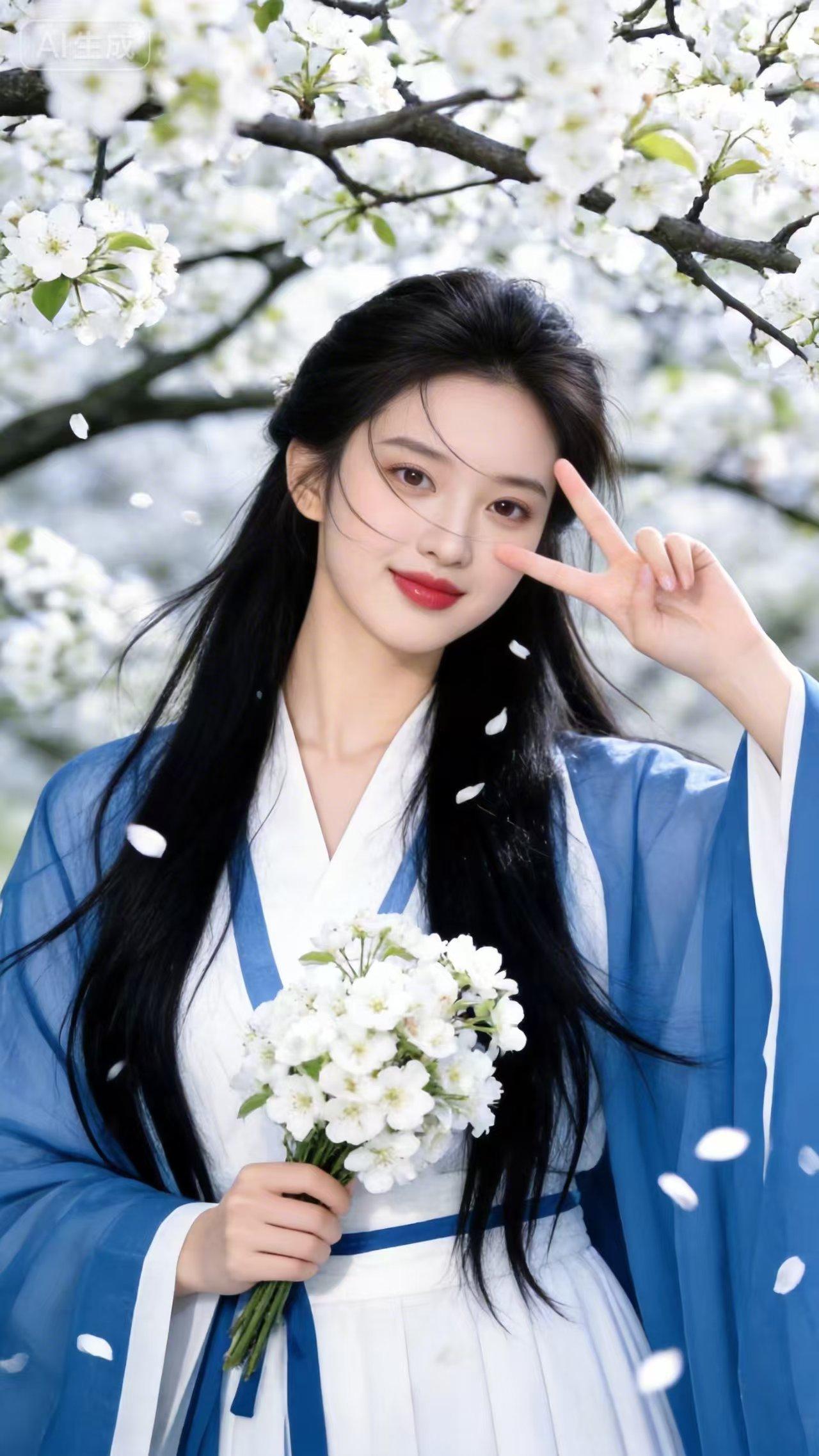 相册里最满意的照片普通美女拍照能有多好看? 写真人像摄影 绝句 梨花树下俏佳人