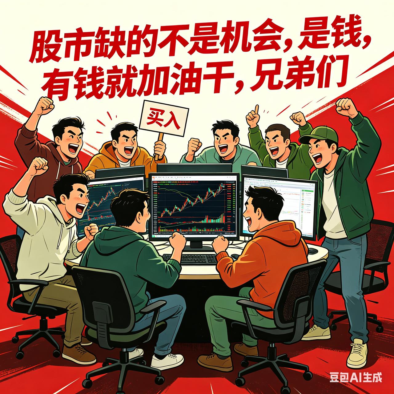 股票这东西，机会真是遍地都是，只可惜钱不够呀。兄弟们得加油干！好好赚钱，然后到股