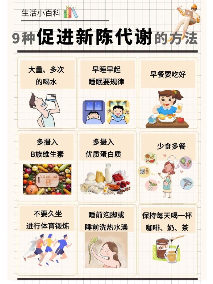 9种促进新陈代谢的方法
想要提升新陈代谢这 9 个方法别错过。规律作息饮食，充足