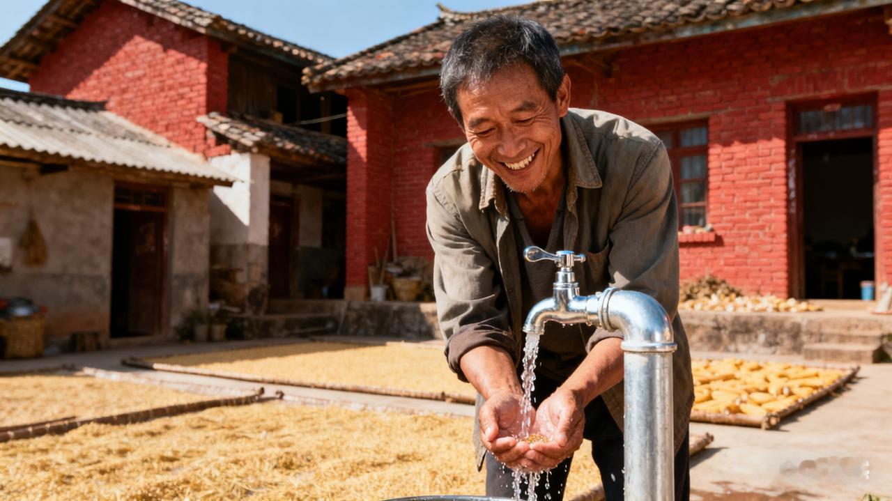 咱衡阳常宁的老乡们终于喝上“放心水”啦！以前蓬塘乡官水村的村民，拧开自家水龙头，