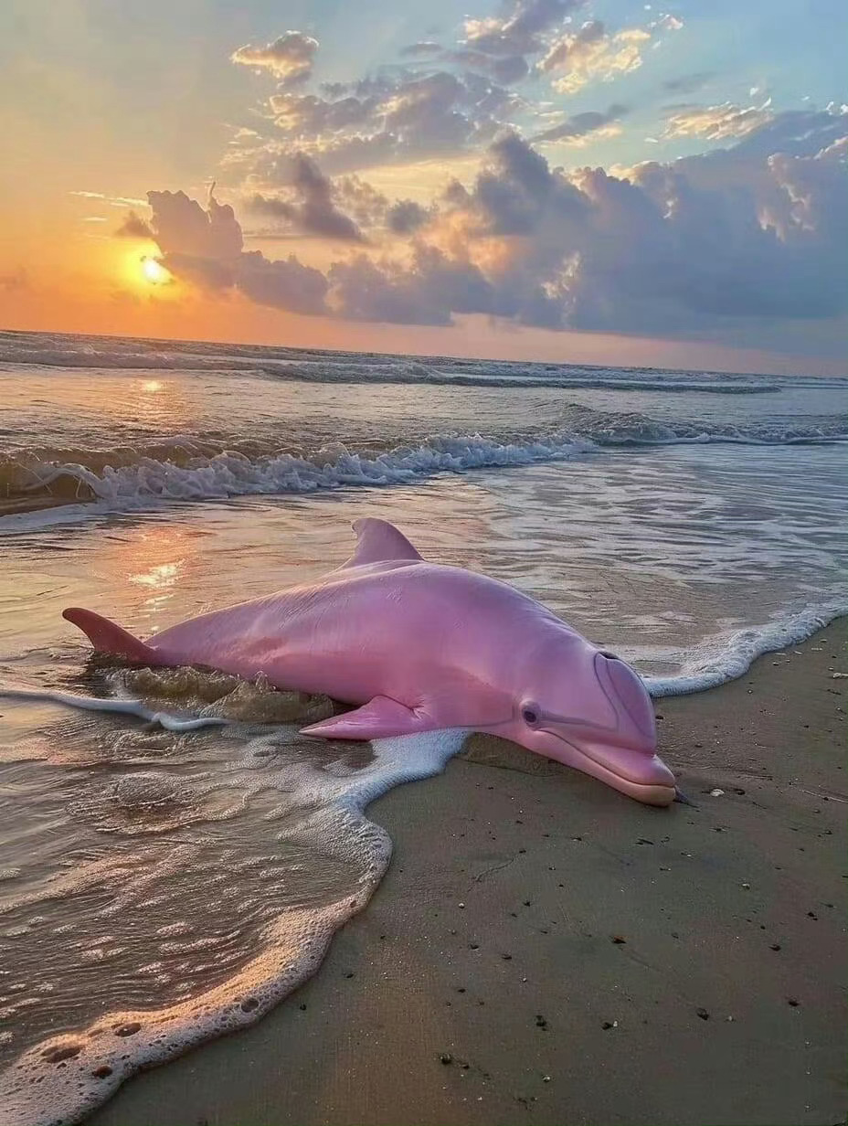 遇到粉色海豚今年的你一直会好运连连🌈 