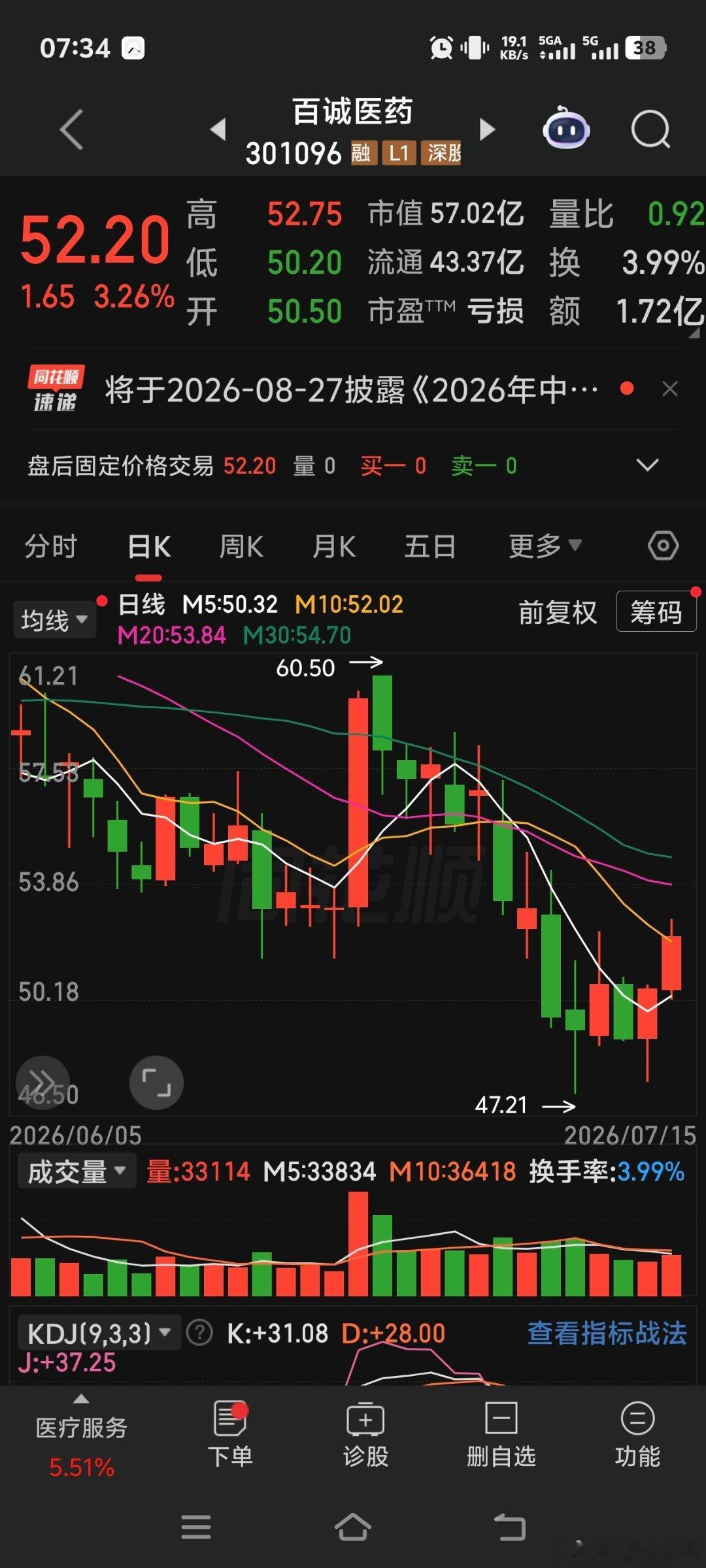 百诚医药 