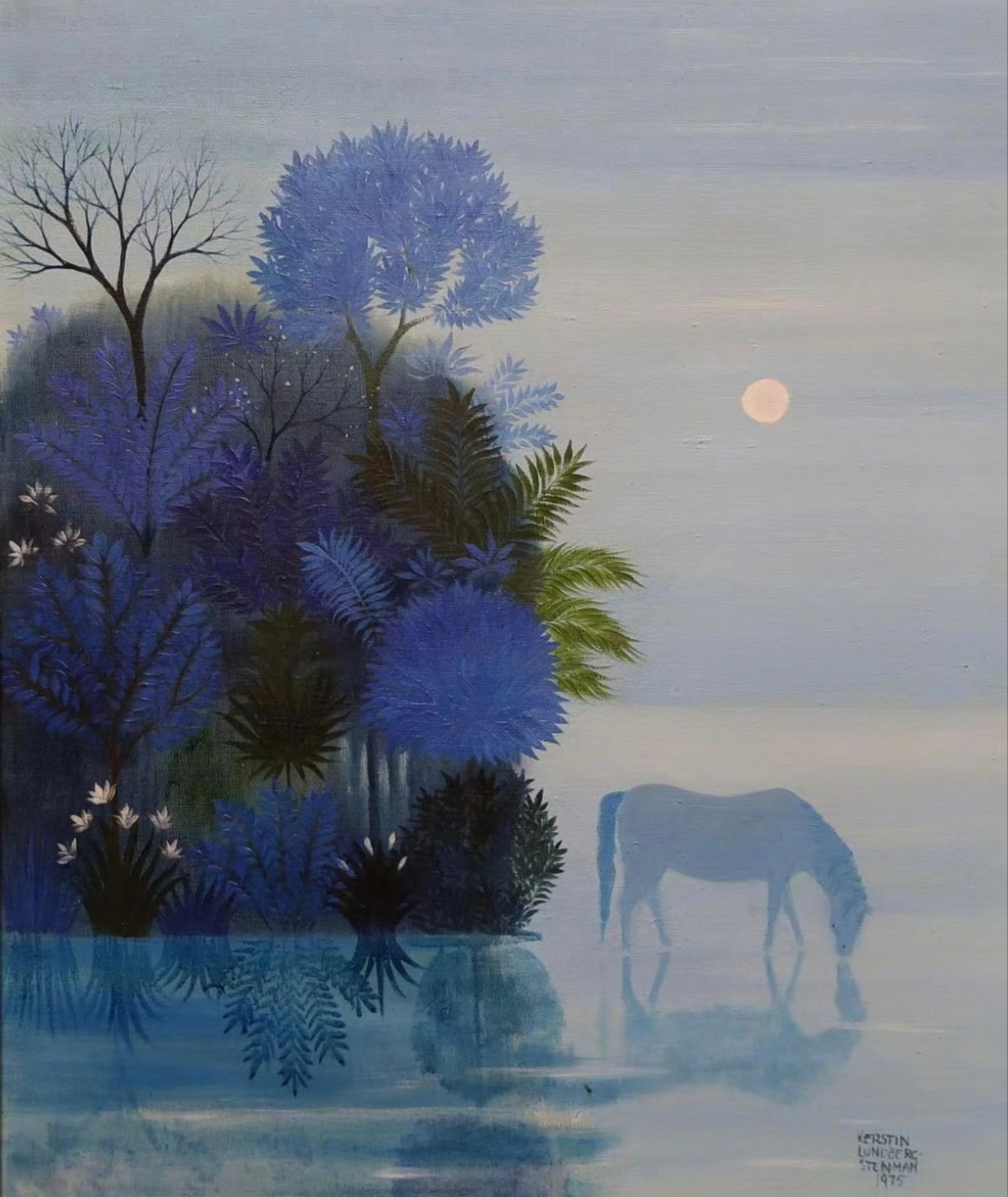 “《月下蓝林》… ”丨瑞典艺术家 · Kerstin Lundberg Sten