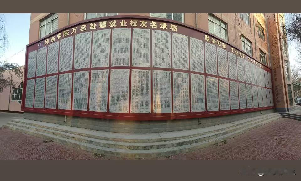 甘肃的重要性从河西学院的这面校友墙就可以看出来，甘肃的高校每年有这么多校友奔赴新