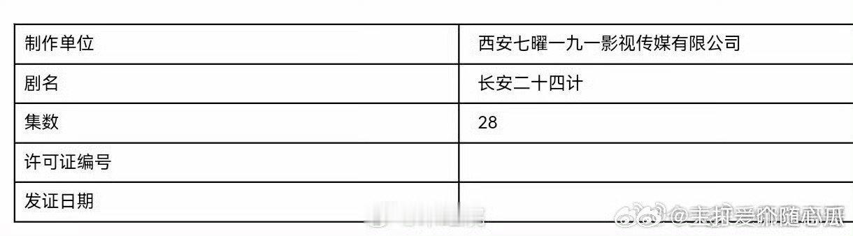 《长安二十四计》过审了，那12月可不得抓紧播了