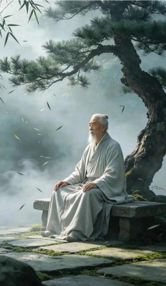 续句诗：
江月无声万古流，
扁舟一叶载清秋。
何须更赋沧桑事，
是非成败伴水流。