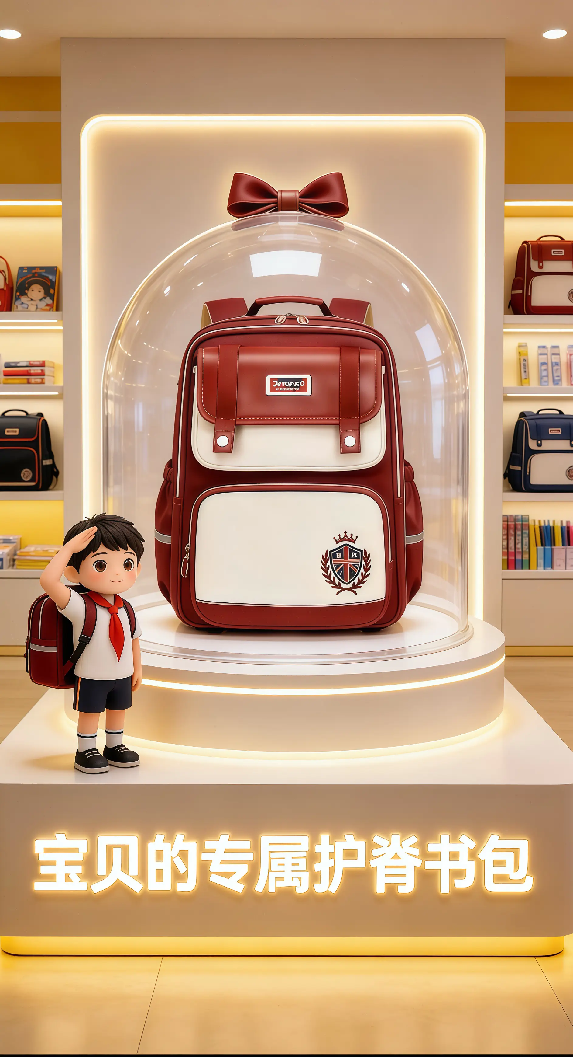 新款小学生书包来啦～容量大还轻便减负，上学背超合适～