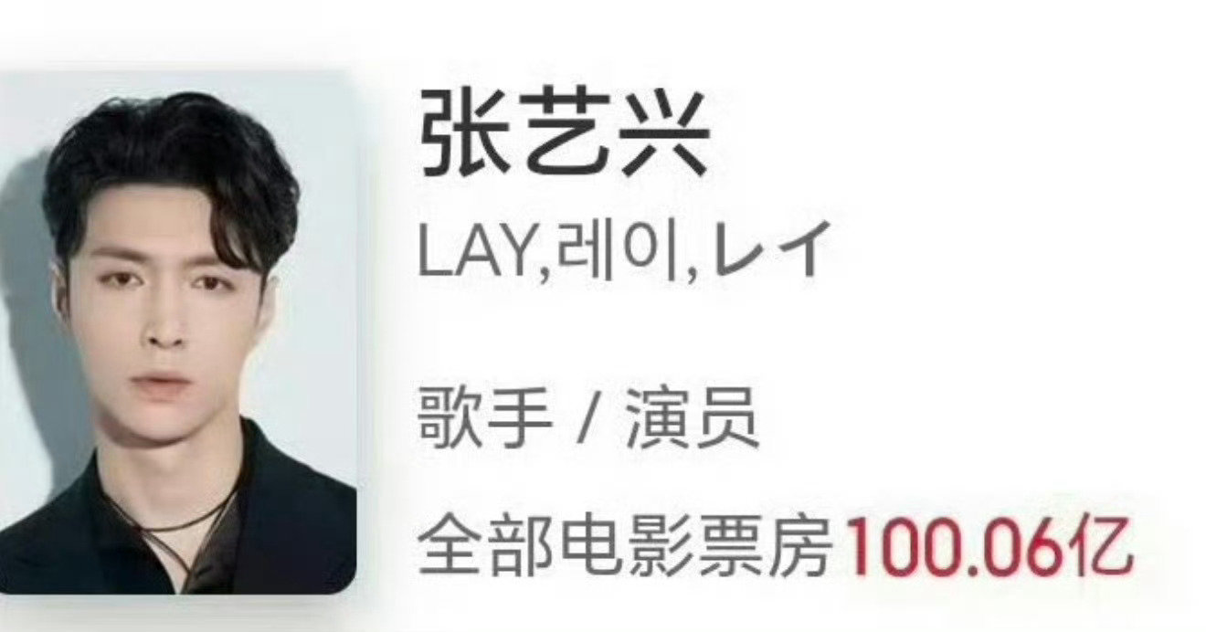 张艺兴主演电影票房破100亿了 张艺兴主演电影票房100亿 张艺兴主演电影票房破