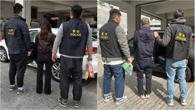 香港警队扫黄队2月1号在荃湾地区扫黄，抓获一名内地46岁女子和一名本地66岁男子