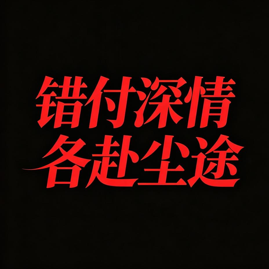错付深情，各赴尘途
 
曾几何时，我都一再相信着，他会是我漫长人生的同行者。常满