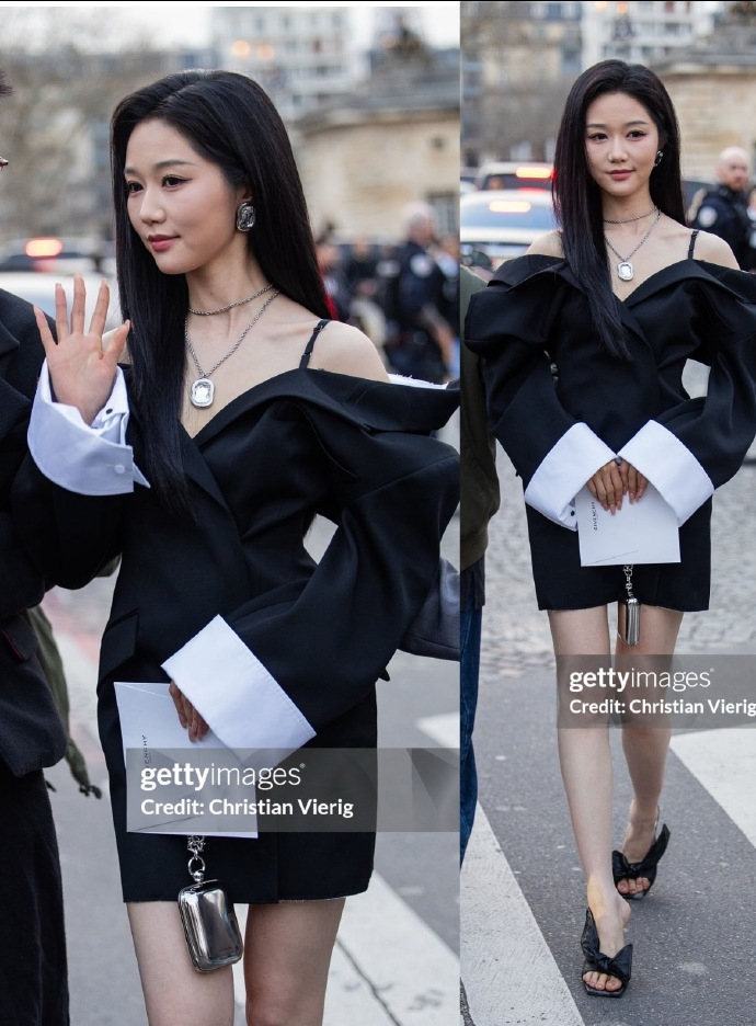 岳雨婷巴黎G社生图岳雨婷纪梵希生图看了岳雨婷的巴黎G社生图，纪梵希的黑色露肩裙很