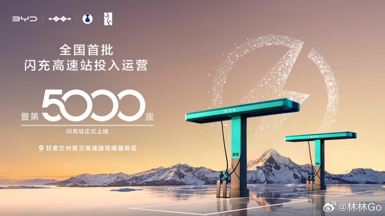 闪充站规模已经达到5000家了！我记得上周还4800多呢，比亚迪的中国速度。 