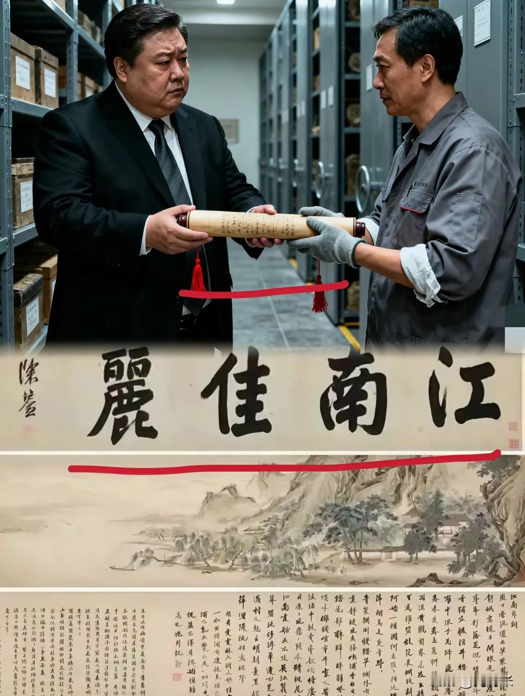 从澳洲火急火燎赶回来，宁波商人朱光这次算是识时务。
主动把起拍价8800万的《江