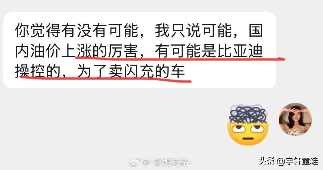 比亚迪为了卖闪充车，控制国内油价上涨？
啥？比亚迪现在都这么厉害的吗？为了卖车居