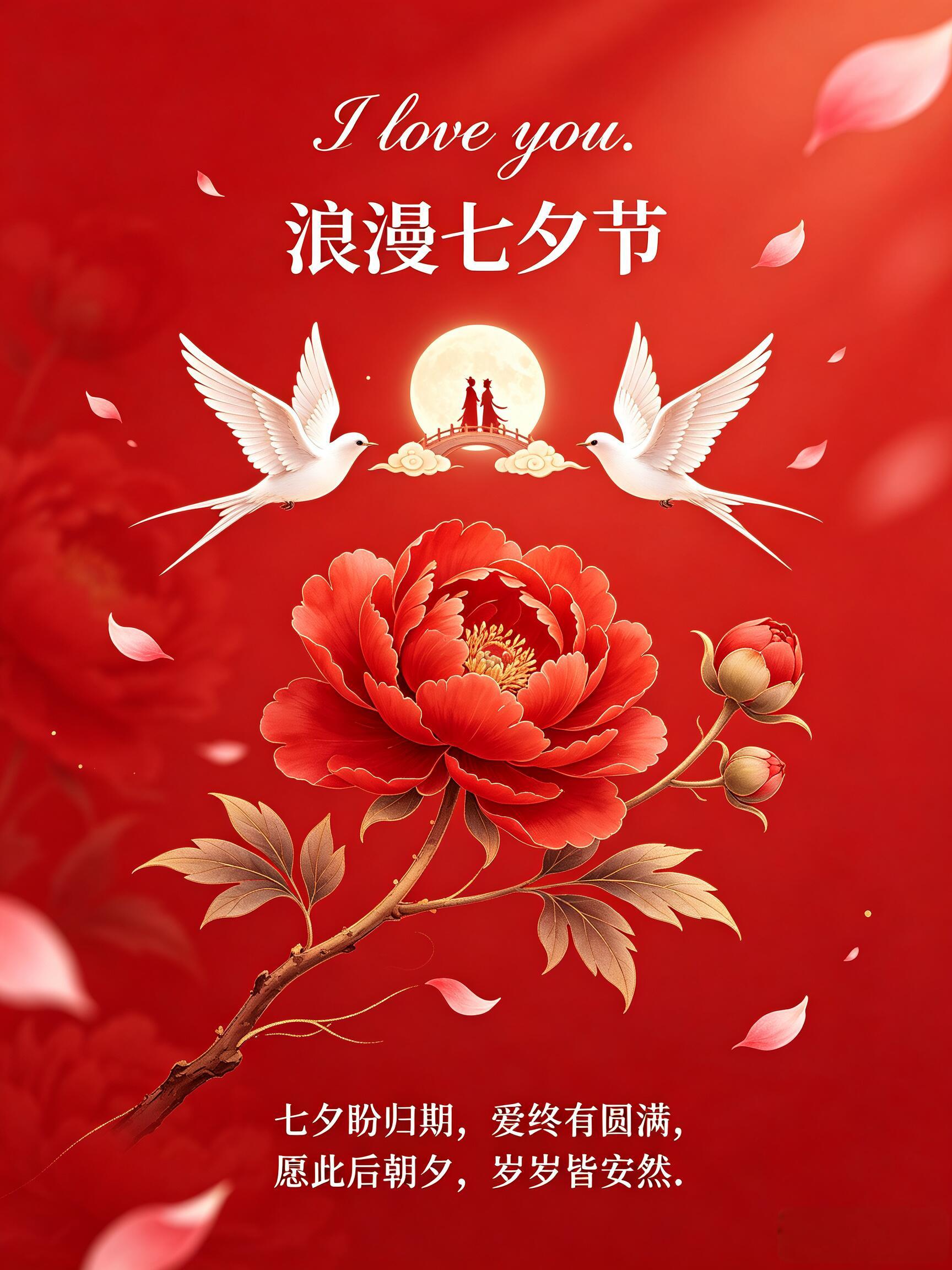2026.8.19七夕节早安祝福图片壁纸拿图吱一声噢～ 七夕节七夕快乐