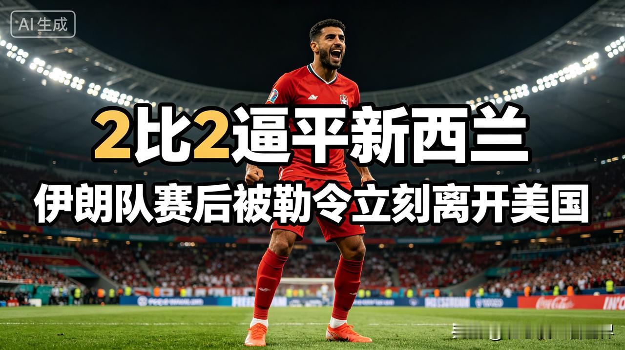 2比2逼平新西兰，伊朗队赛后被勒令立刻离开美国
 
伊朗战平新西兰赛后收到紧急通