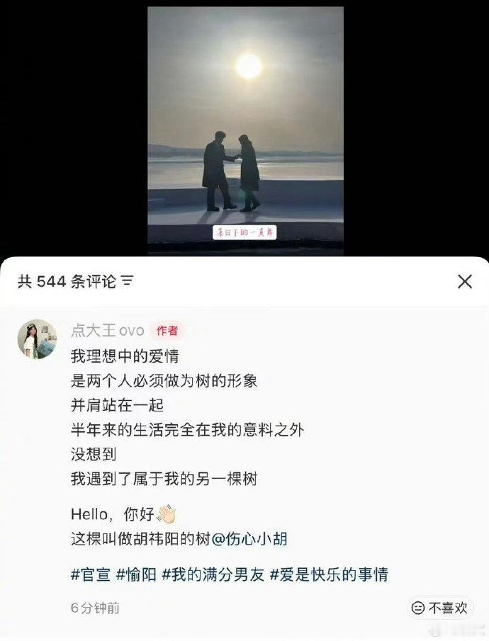 怦然心动愉阳Cp官宣 官宣啦！ 怦然心动愉阳Cp官宣 