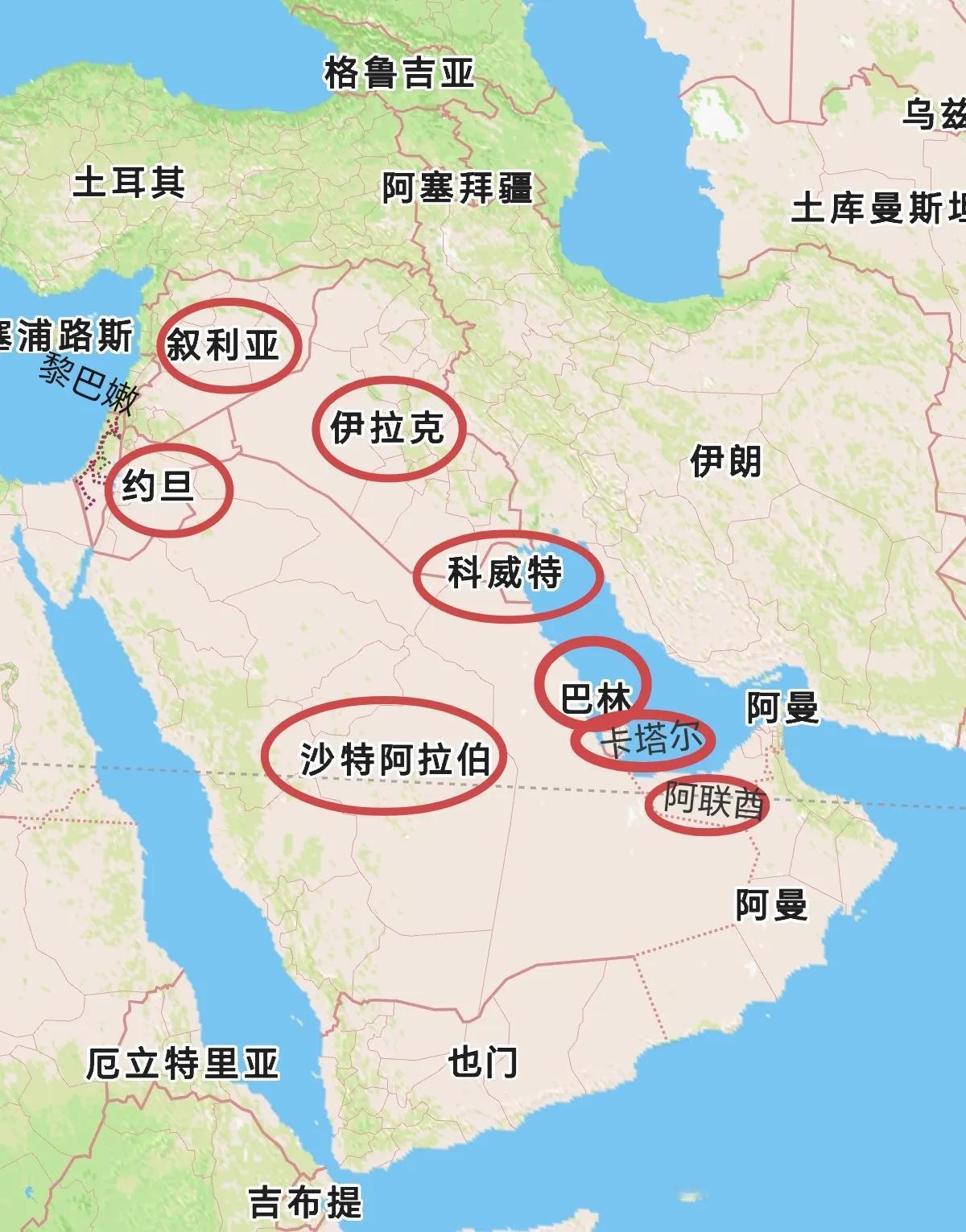 透露打击计划后，美军开始撤离。但更重要的，是美军在中东的基地布局，伊朗好孤单啊