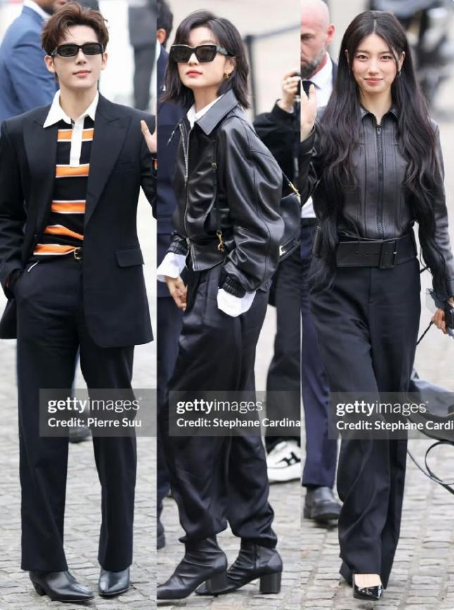 王安宇孙千的巴黎看修生图赢麻了！
Celine大秀这次邀请了品牌大使王安宇和孙千