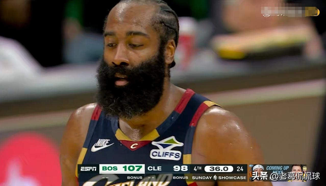 骑士当家控卫哈登真是倾其所有了！虽然今天骑士在主场以98：109输给了凯尔特人，