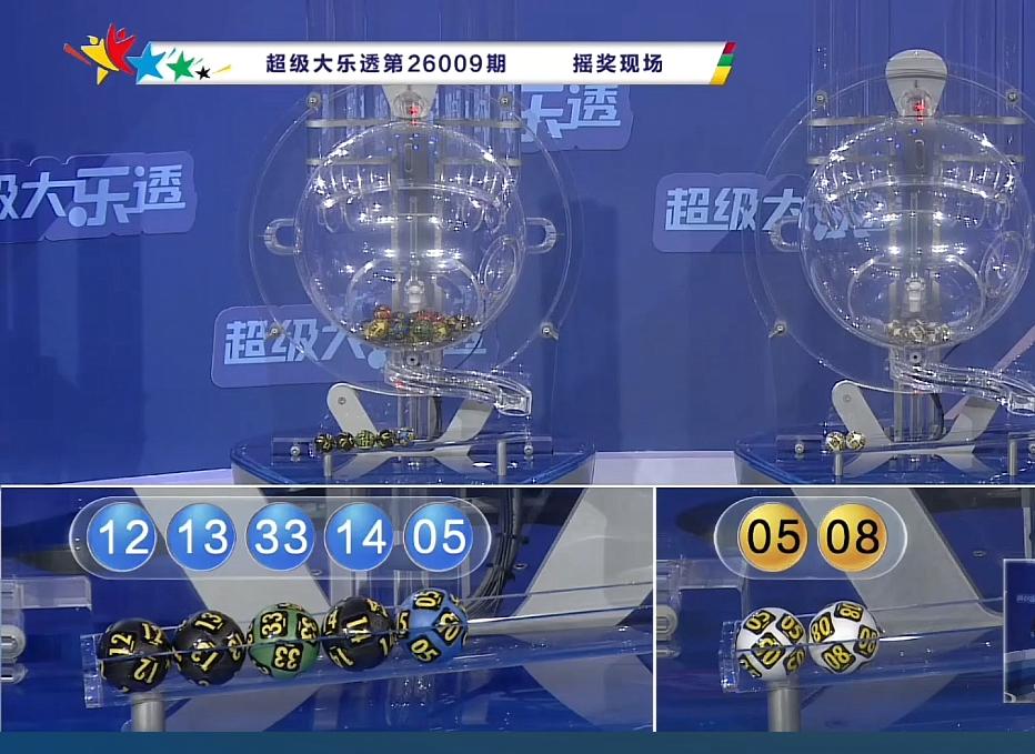 大乐透第25009期开奖号码已揭晓：前区号码为05、12、13、14、33，后区