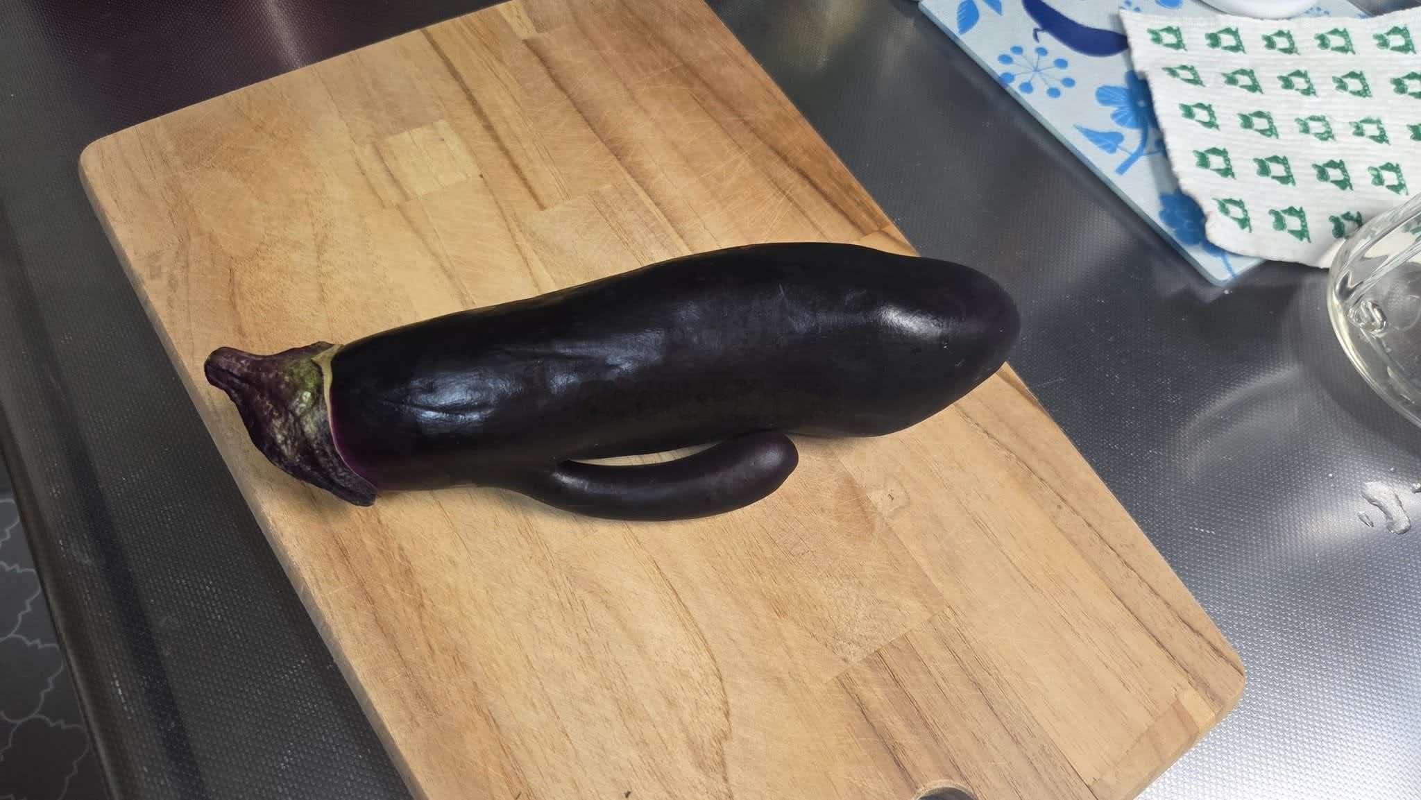 这茄子仿佛生来就有与众不同的使命