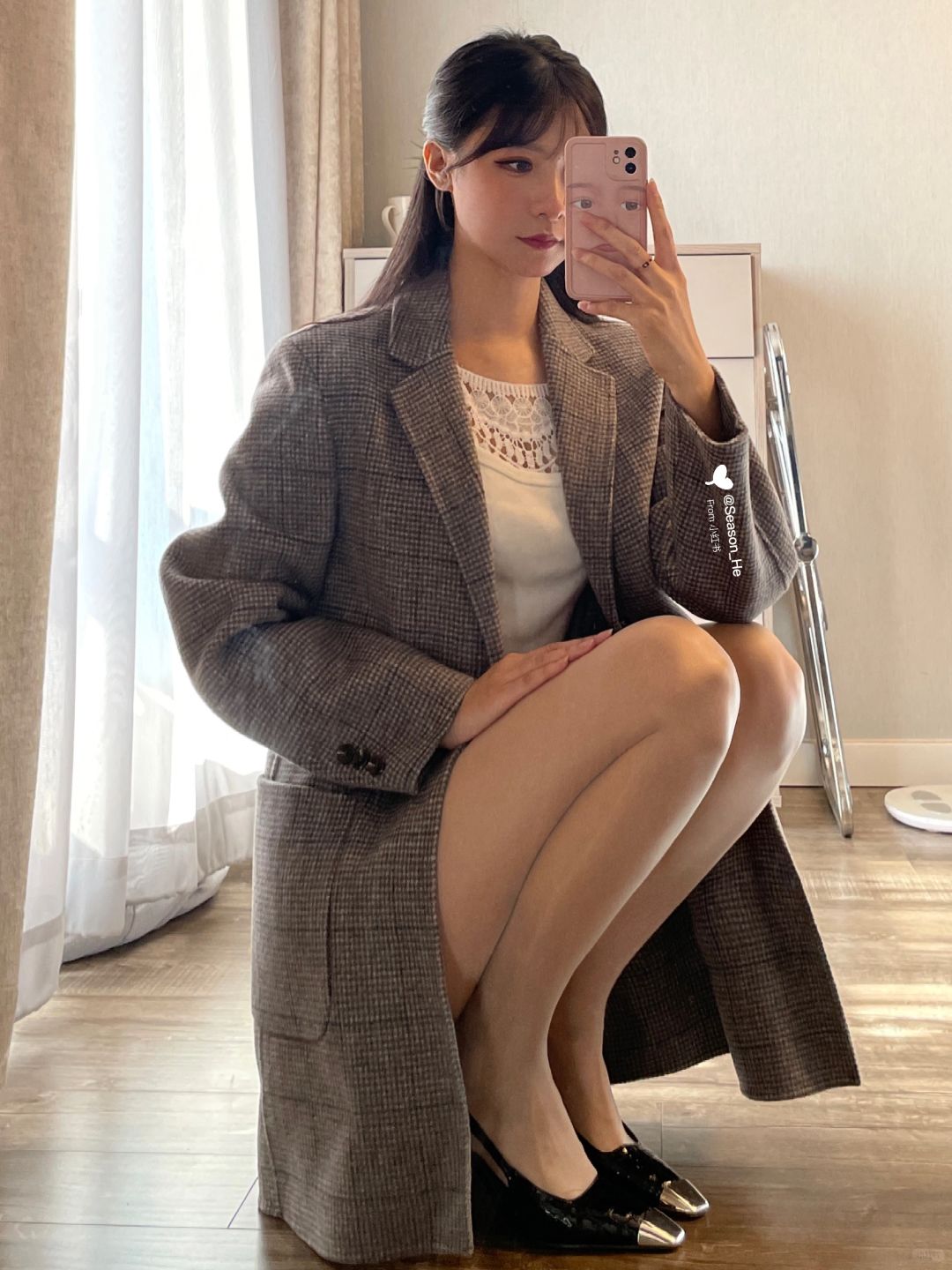 168/108斤 呢子大衣穿搭 今天是温柔姐姐