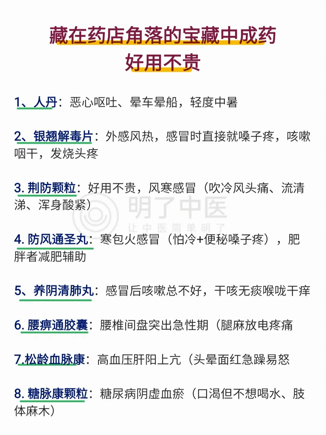 藏在药店角落的宝藏中成药，好用不贵