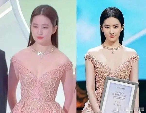 看来刘亦菲也挺不喜欢自己的溜肩的，每次都p肩膀 ​​​