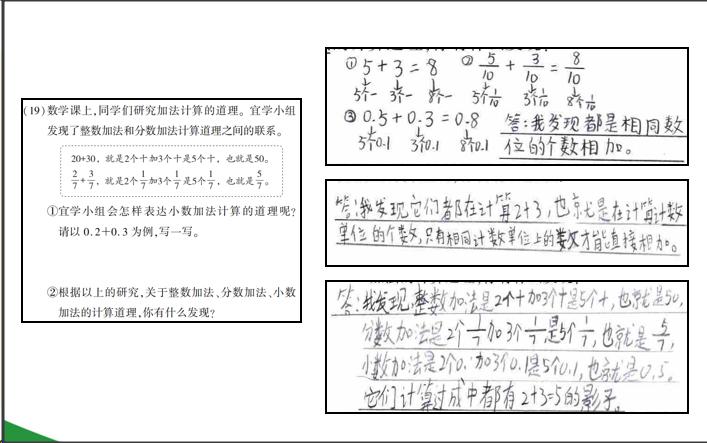 加法算理的“同根之美”：从整数到分数、小数的本质联结
 
这道题像一座桥梁，串联